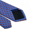 Blue Tie with Flower Patterns Red
