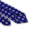 Blue Tie With Patterns Flowers Red Brown