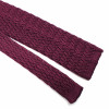 Burgundy Silk Grenadine Tie - Zig Zag Knitted