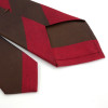 Brown and Red Silk Club Tie