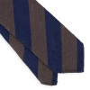 Navy Blue and brown Shantung Club Tie