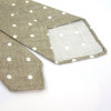 Unlined Beige Tie with dot