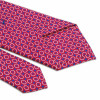 Pink Tie With Patterns White And Blue
