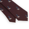 Bordeaux tie with hunter pattern