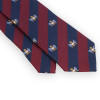 Bordeaux and blue club tie with bleu coat of arms