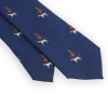 Blue tie with hunter pattern