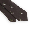 Brown tie with hunter pattern