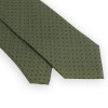 Green tie with purple dots