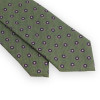 Light green tie with purple and beige dots