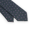 Pine green tie with purple and beige dots