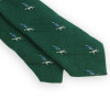 Green tie with hunter pattern