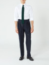 Navy dress pants with chalk stripe