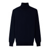 Navy Merino Turtleneck Pullover