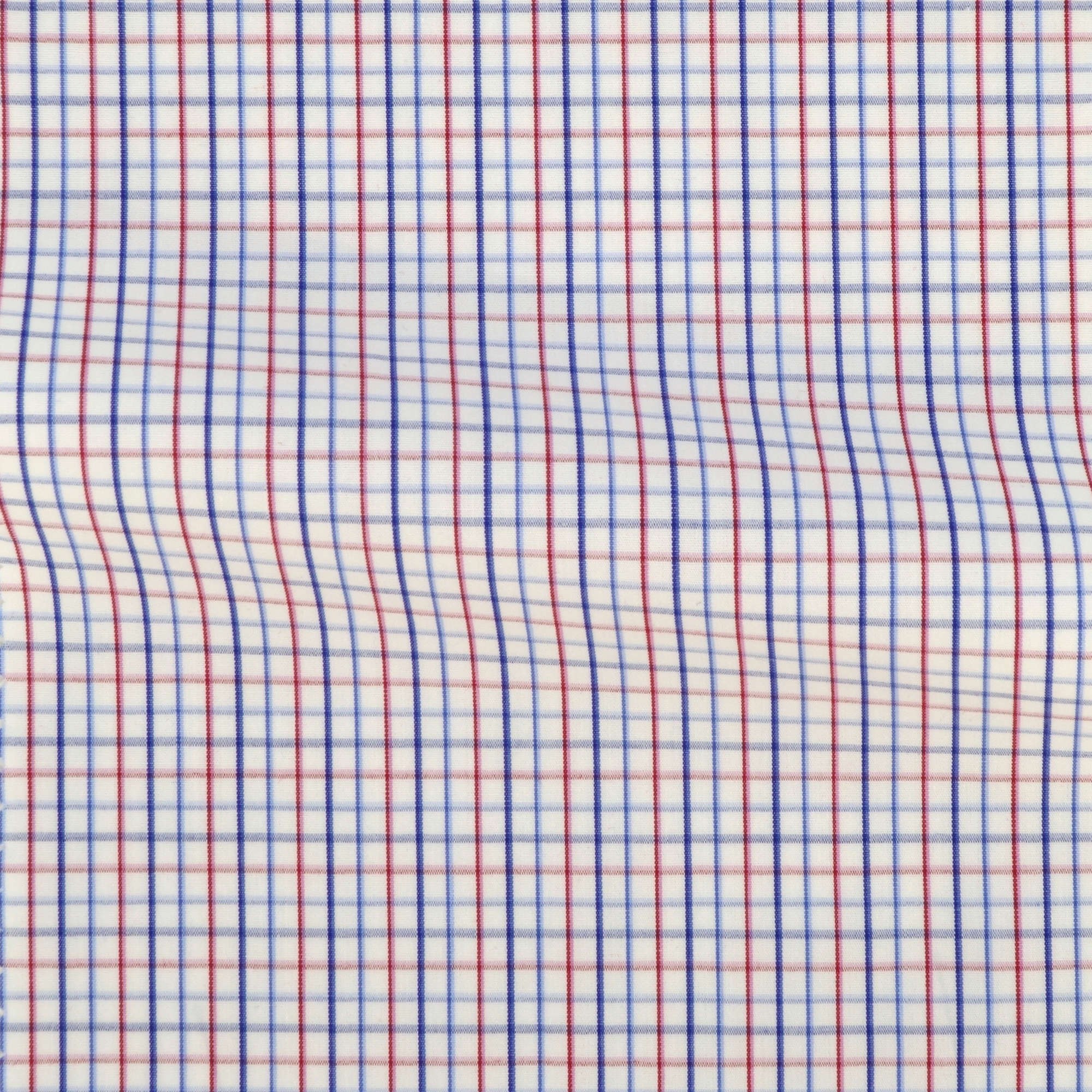 Poplin Check Pattern Red Blue