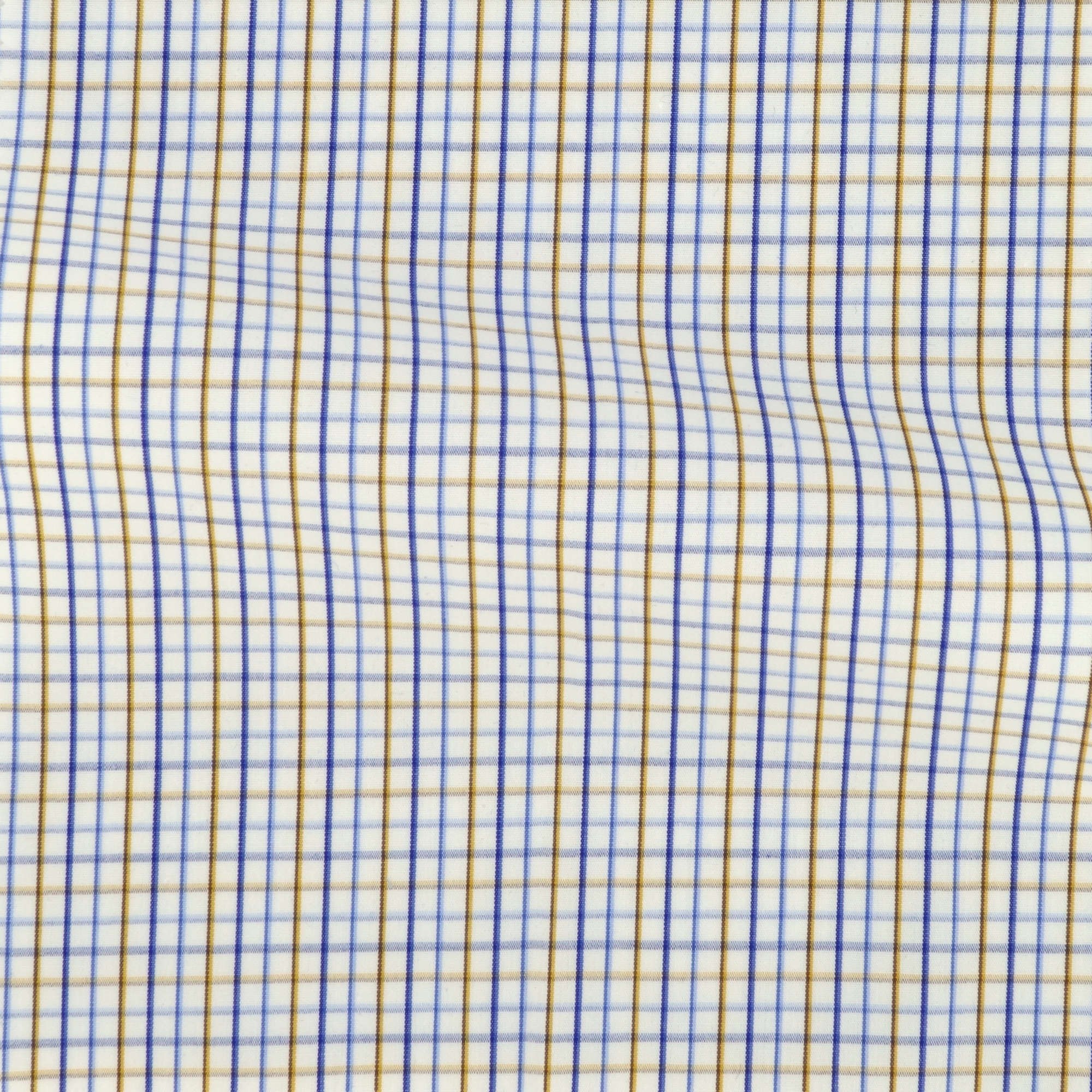 Poplin Check Pattern Blue Orange