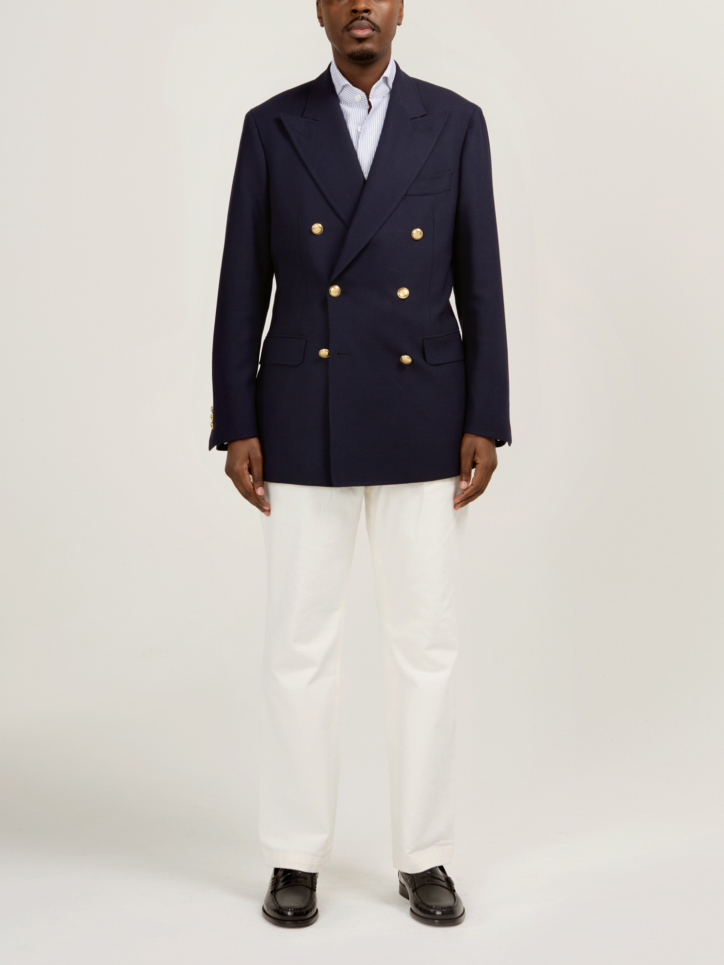 Navy Fresco Double Breasted Blazer VEHM510244PE24 Swann