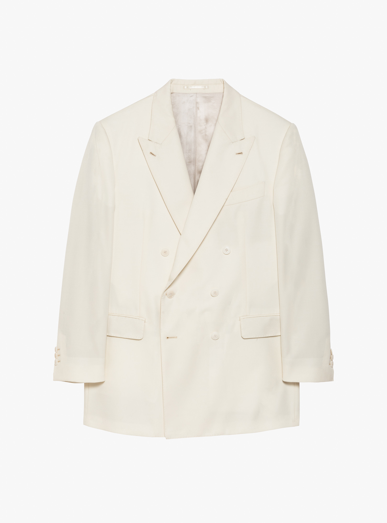 Ecru Double-Breasted Suit