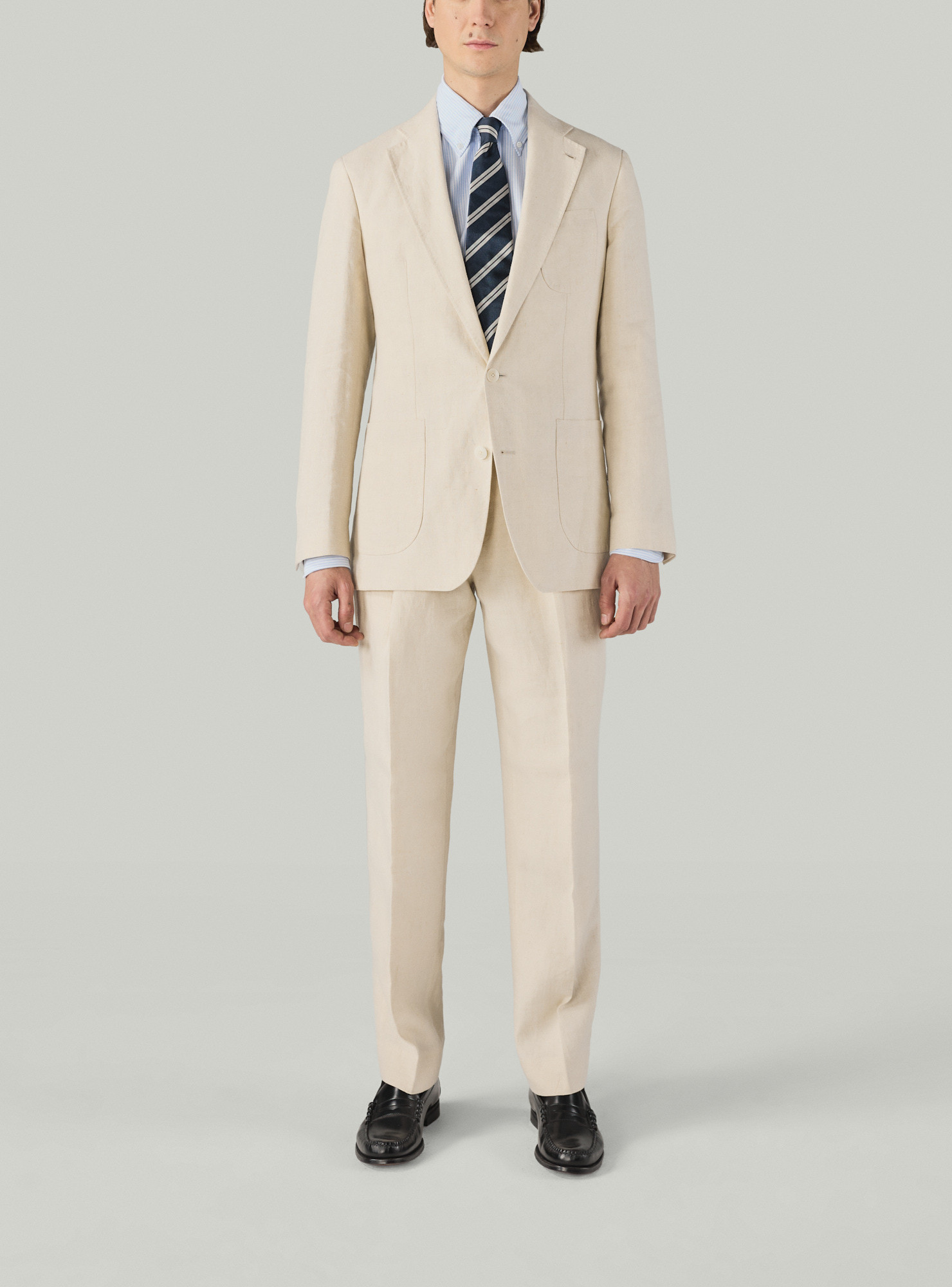 Cream Linen Suit