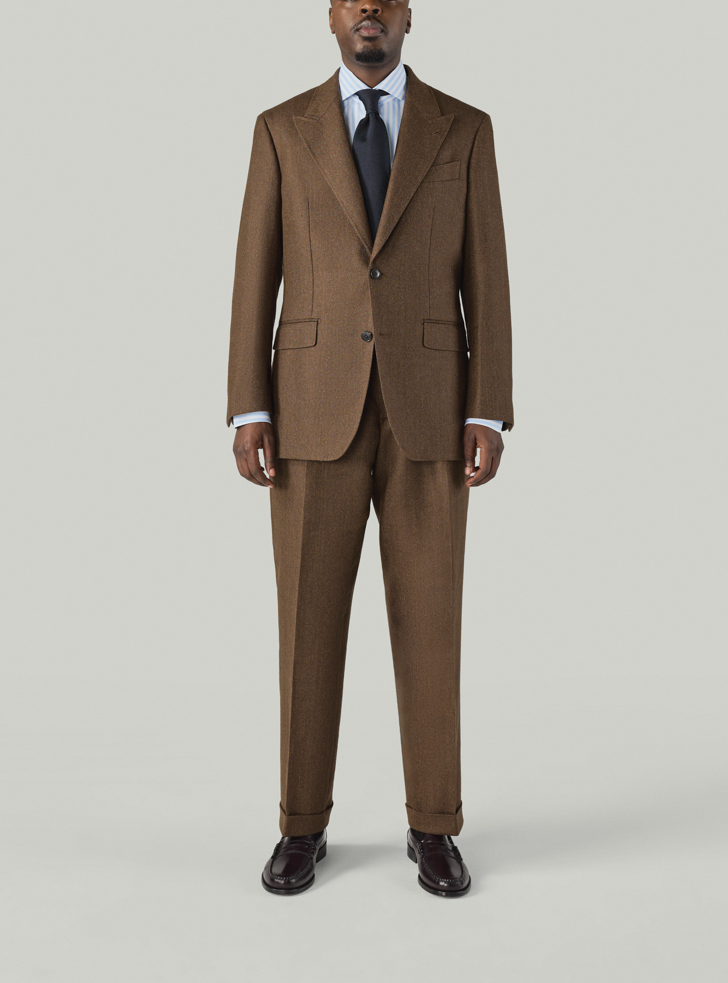Brown Wool & Linen Suit