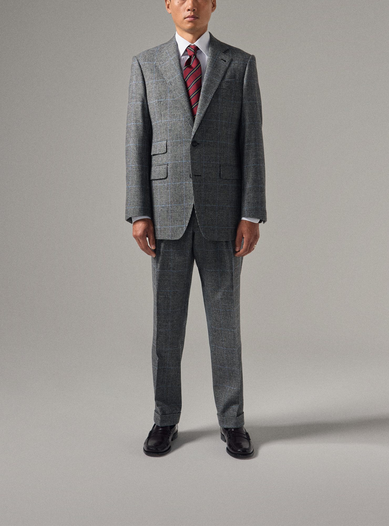 Prince of Wales Check Flannel Suit