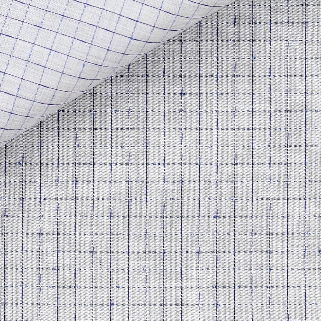 Bouclé Check Pattern Blue