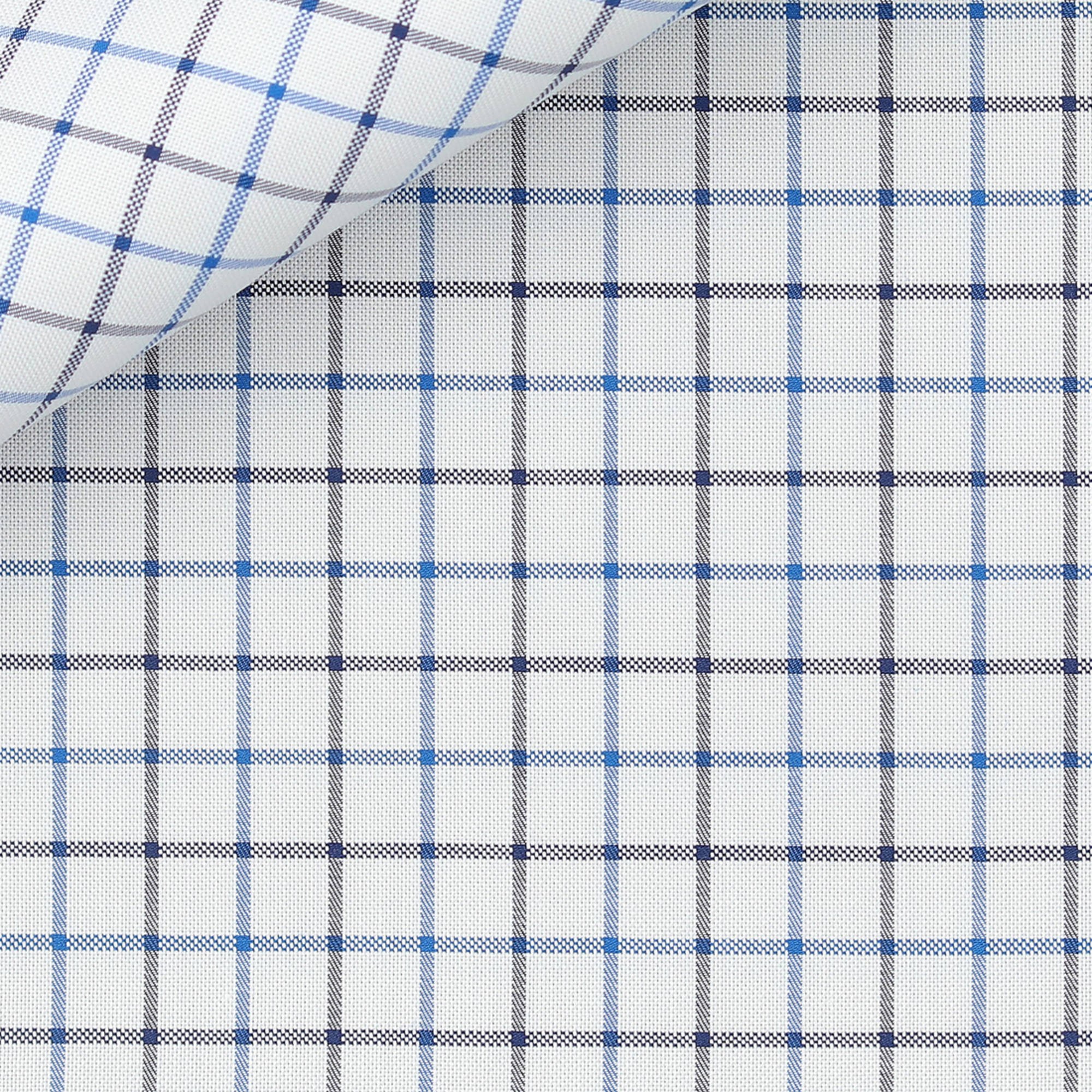 Bouclé Check Pattern Blue