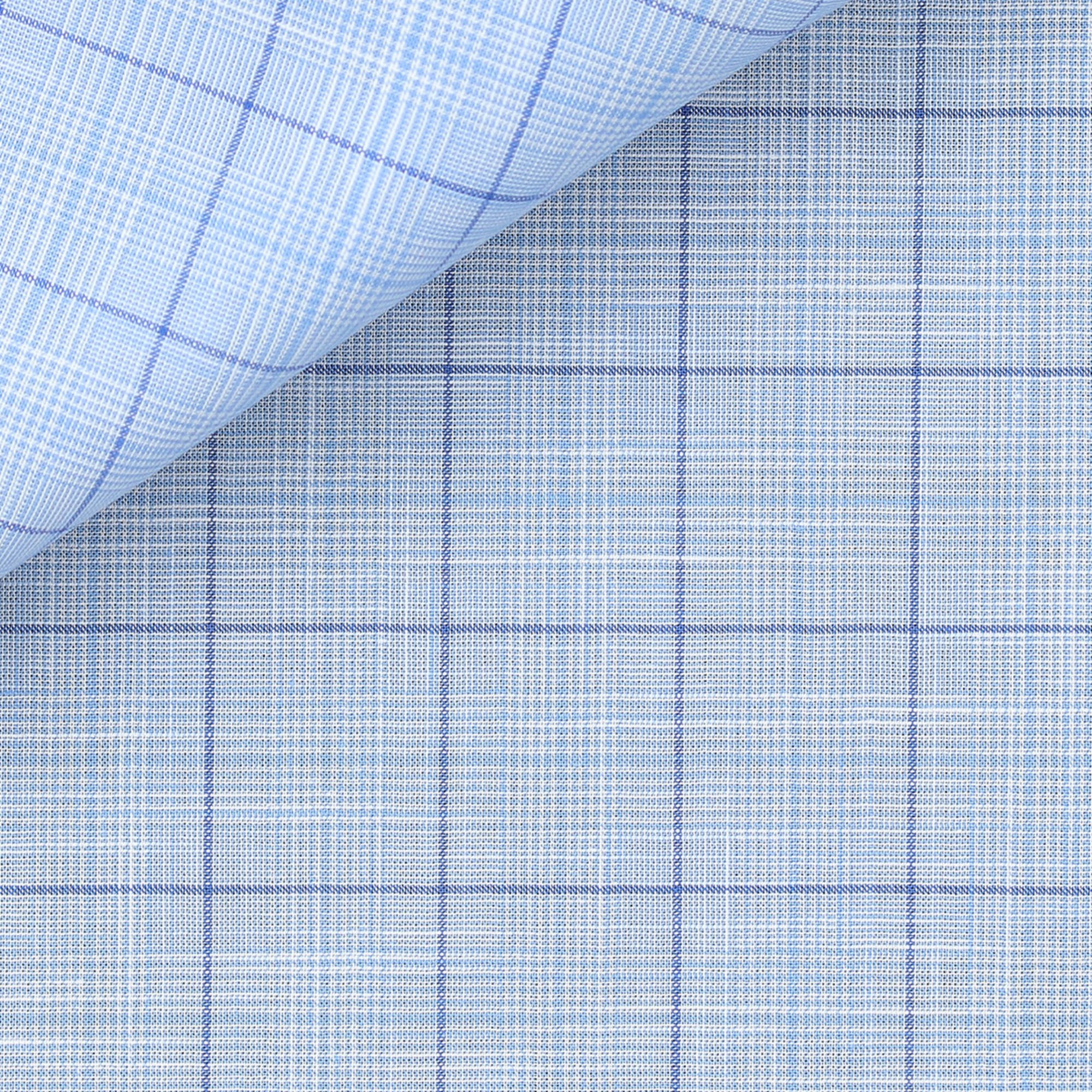 Chambray Check Pattern Blue