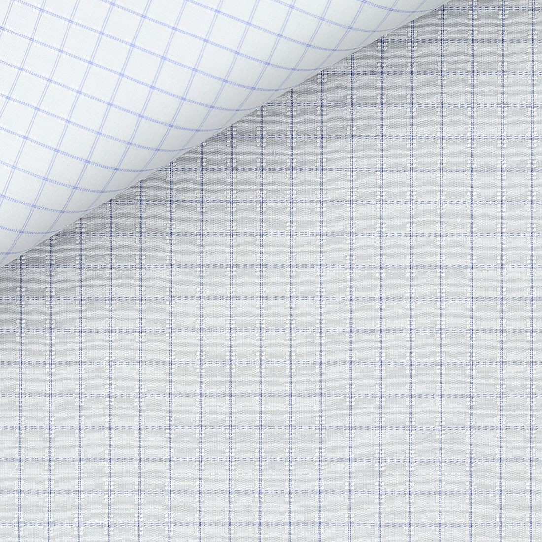 Bouclé Check Pattern Blue