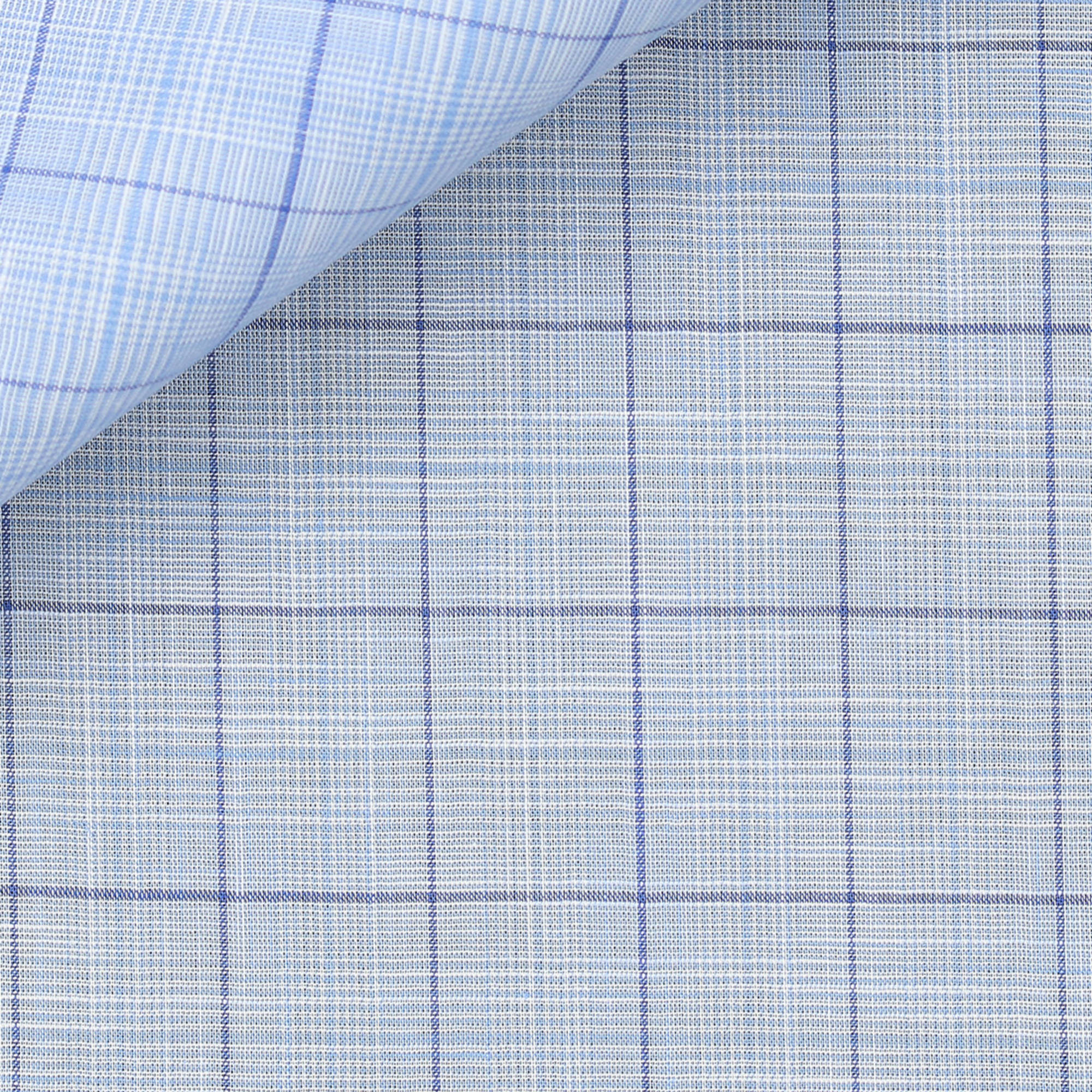 Chambray Check Pattern Blue