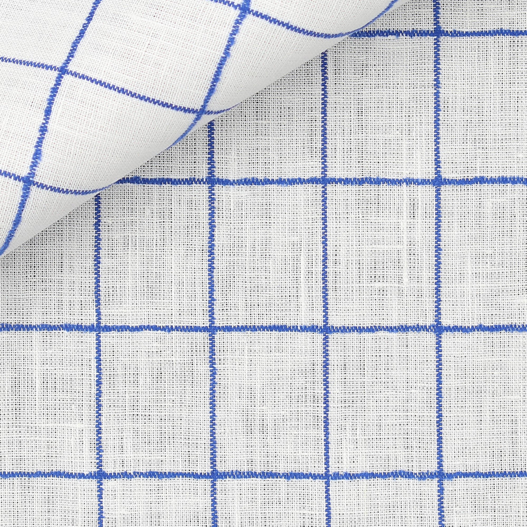 Linen Check Pattern Blue