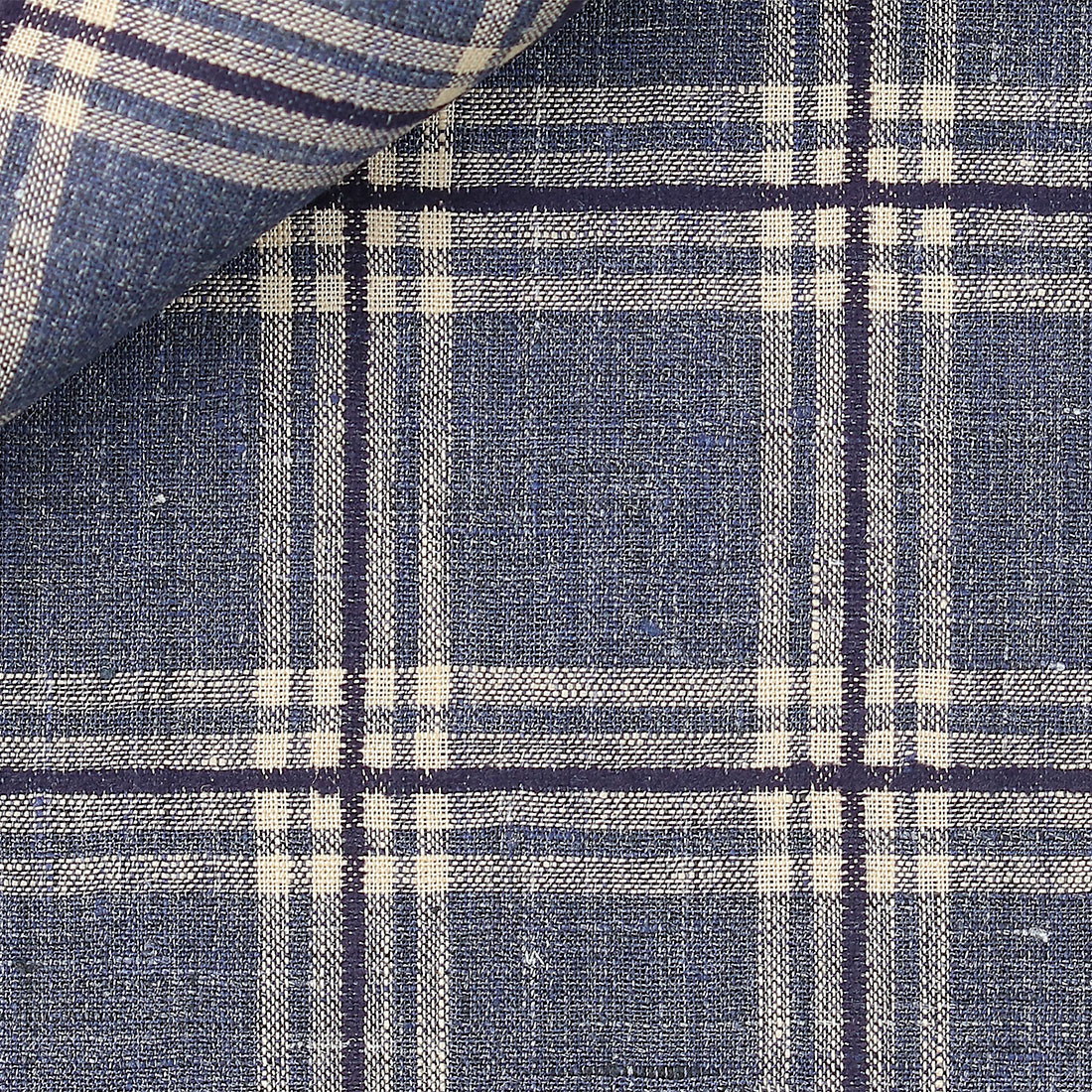 Linen Check Pattern Blue