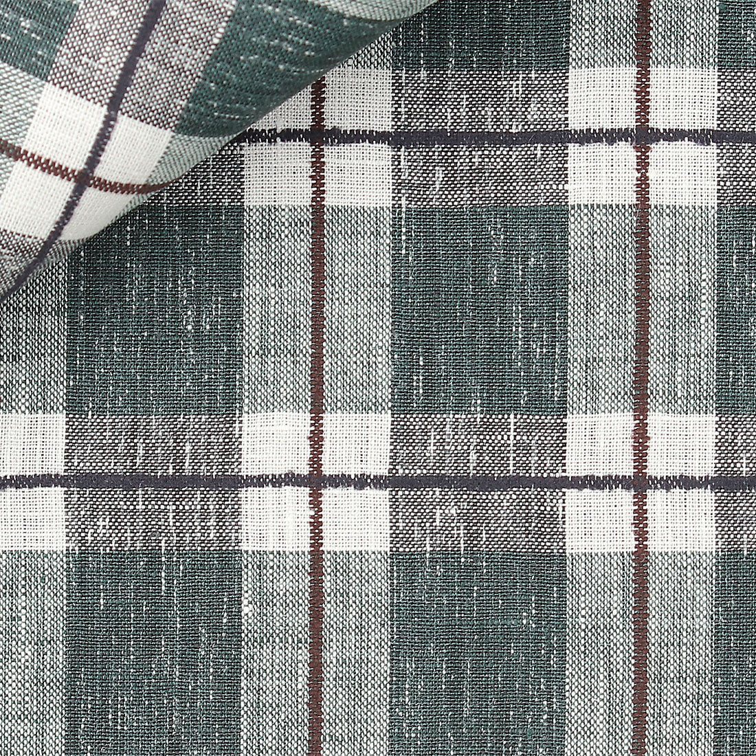 Linen Check Pattern Green