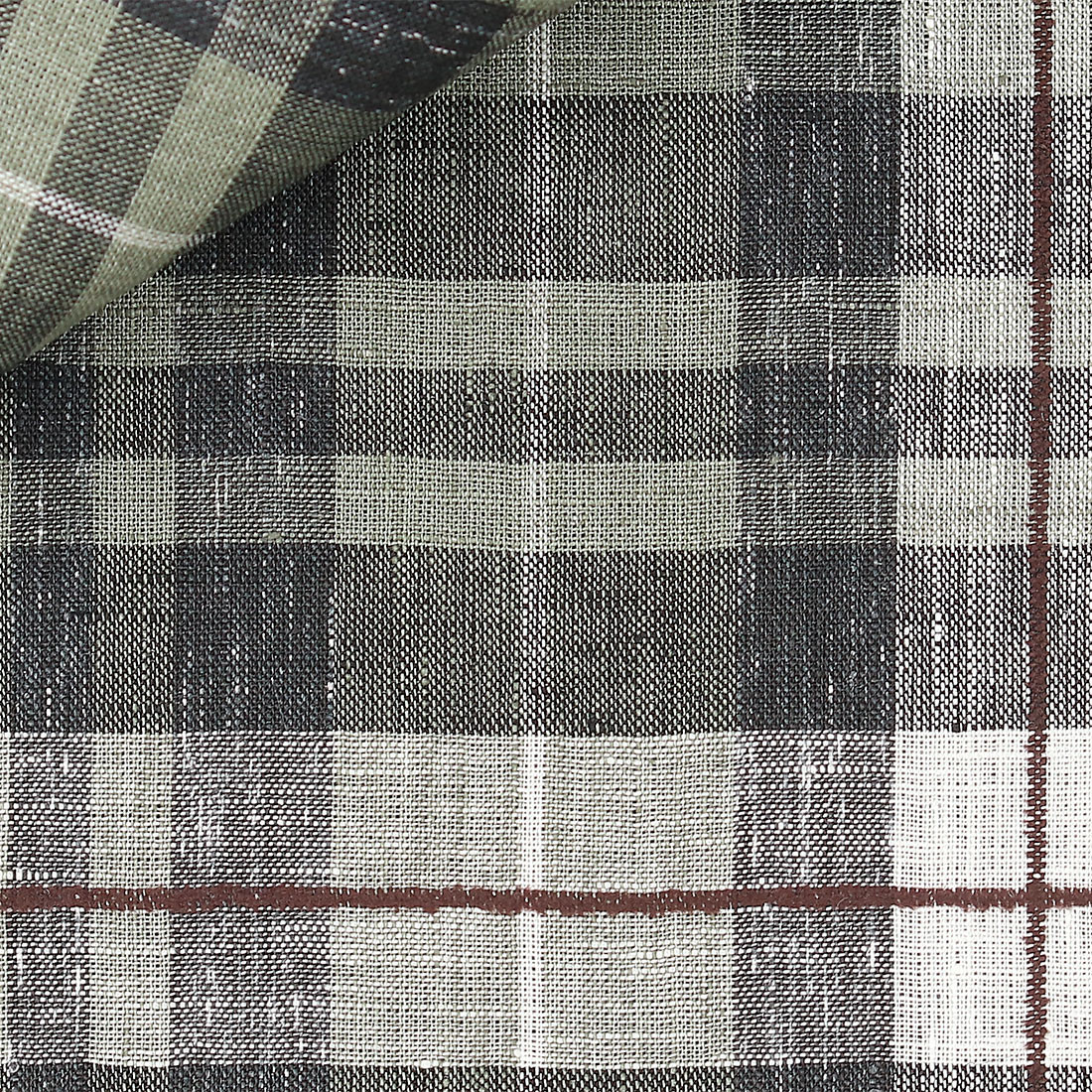 Linen Check Pattern Green
