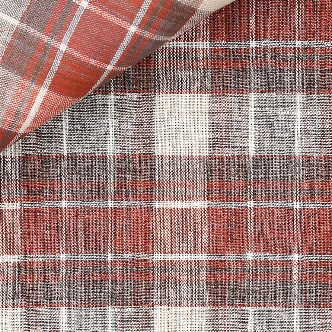 Linen Check Pattern Orange