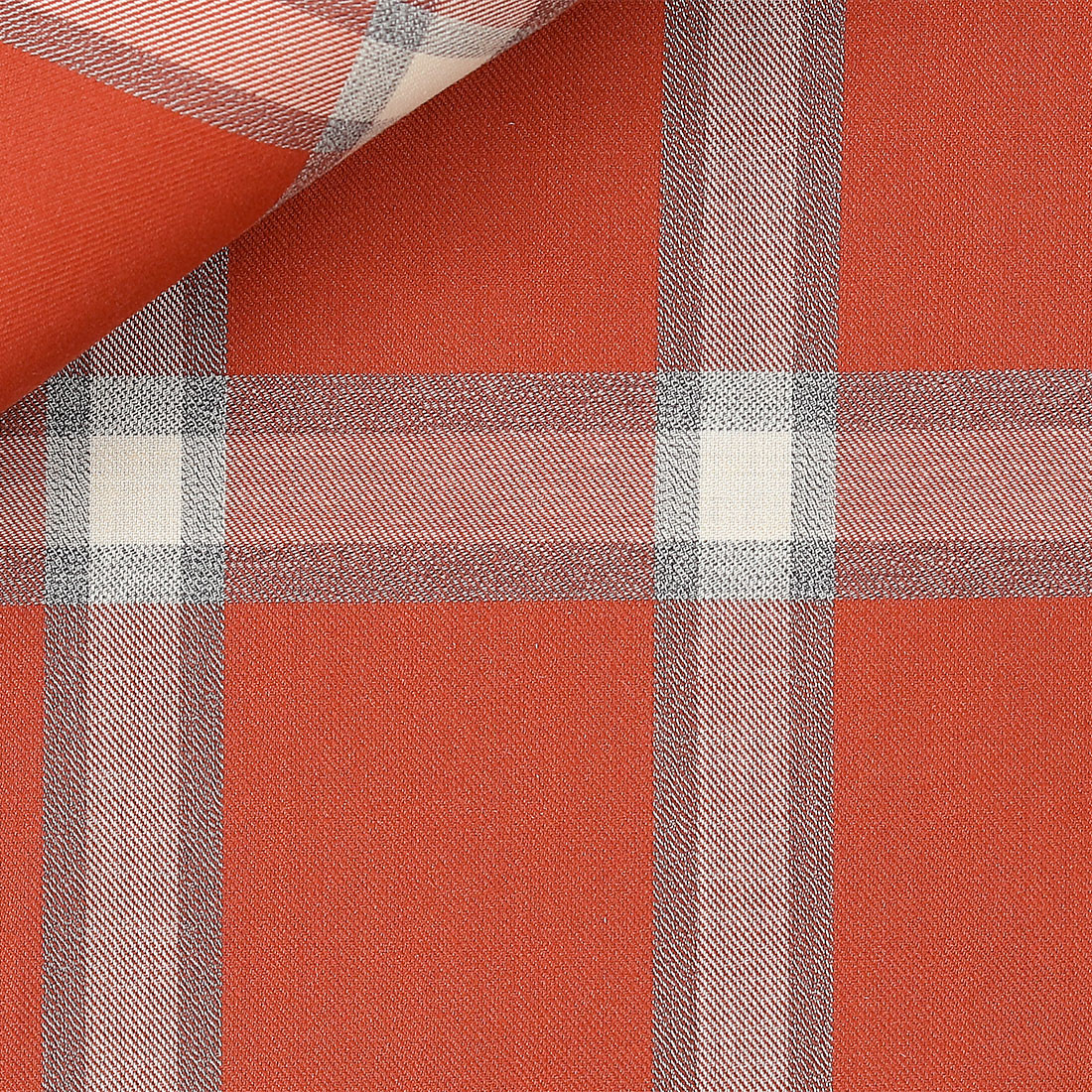 Twill Check Pattern Orange