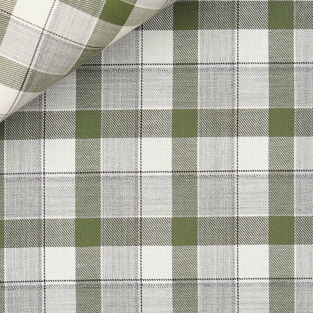 Twill Check Pattern Green
