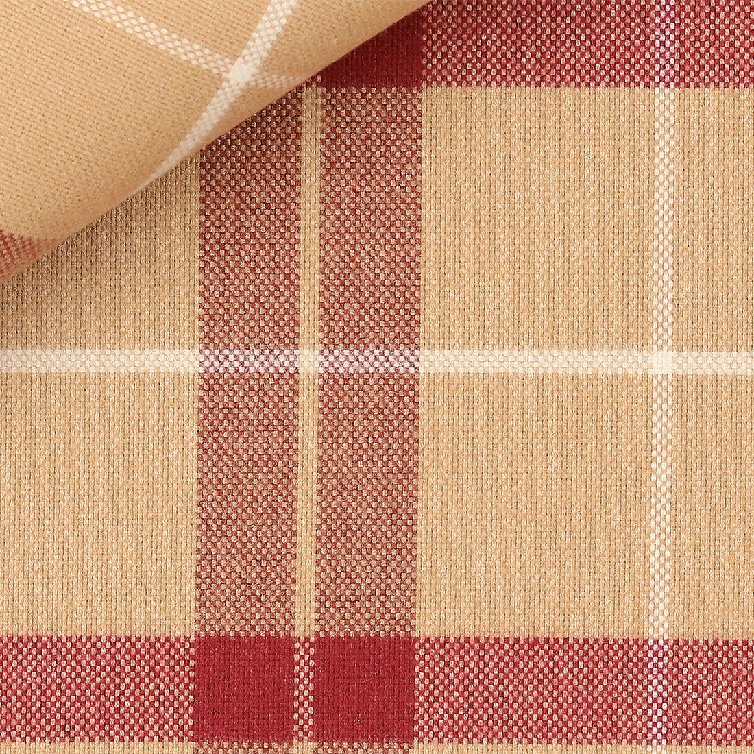 Panama Check Pattern Red Beige