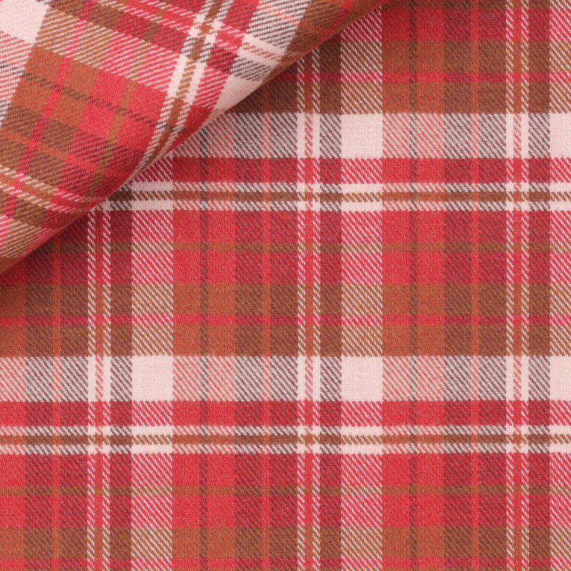 Twill Check Pattern Bordeaux