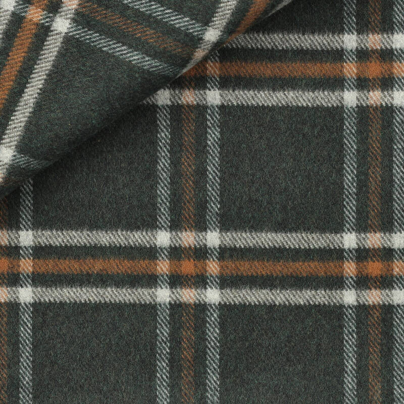 Flannel Check Pattern Green Brown