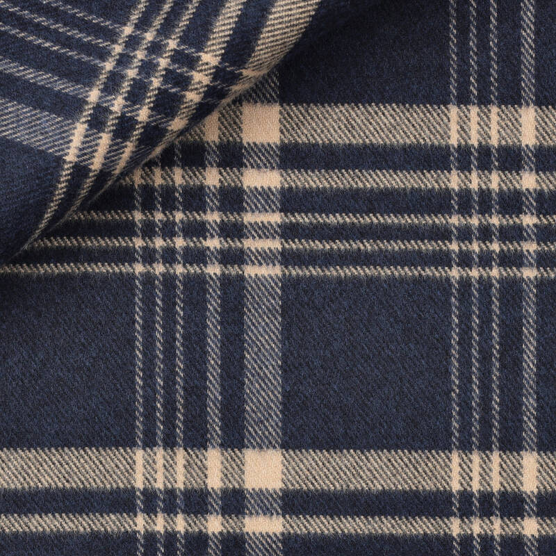 Flannel Check Pattern Blue Beige