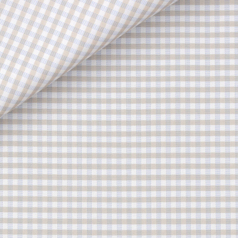 Mixed Check Pattern Beige