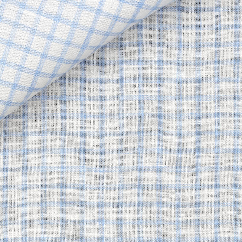 Linen Check Pattern Blue