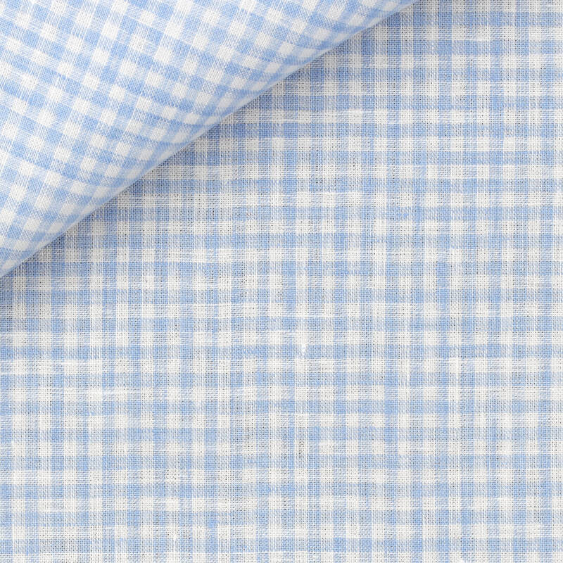 Linen Check Pattern Blue