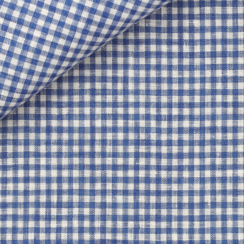 Linen Check Pattern Blue