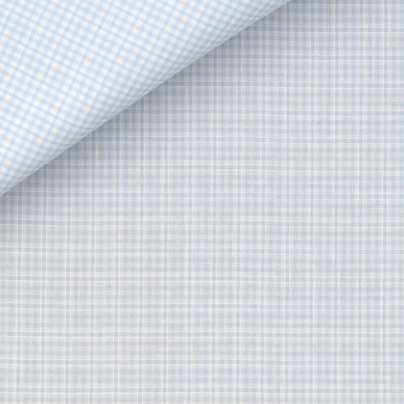Chambray Check Pattern Blue