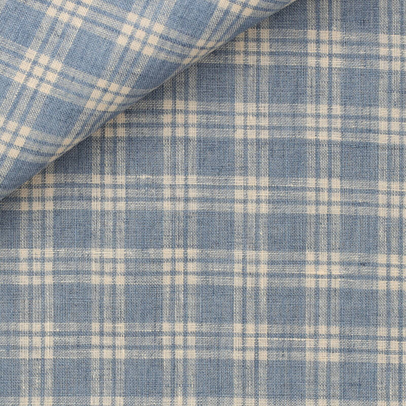 Linen Check Pattern Blue
