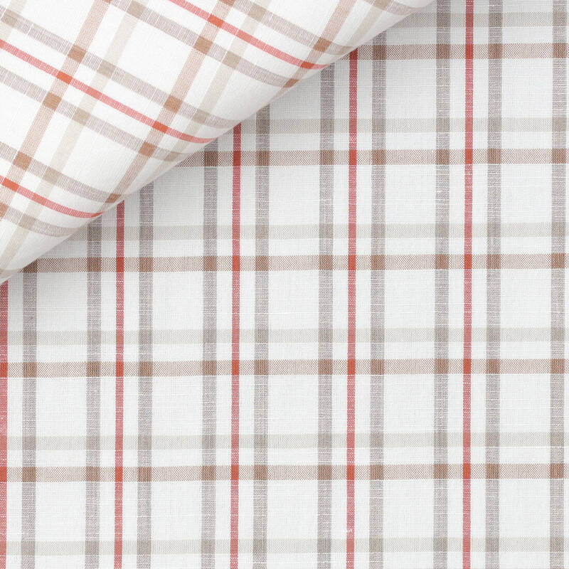Linen Check Pattern Beige