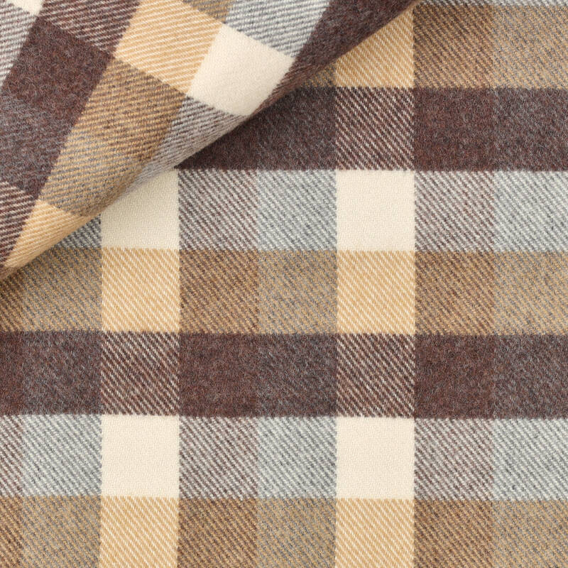Twill Check Pattern Brown Beige