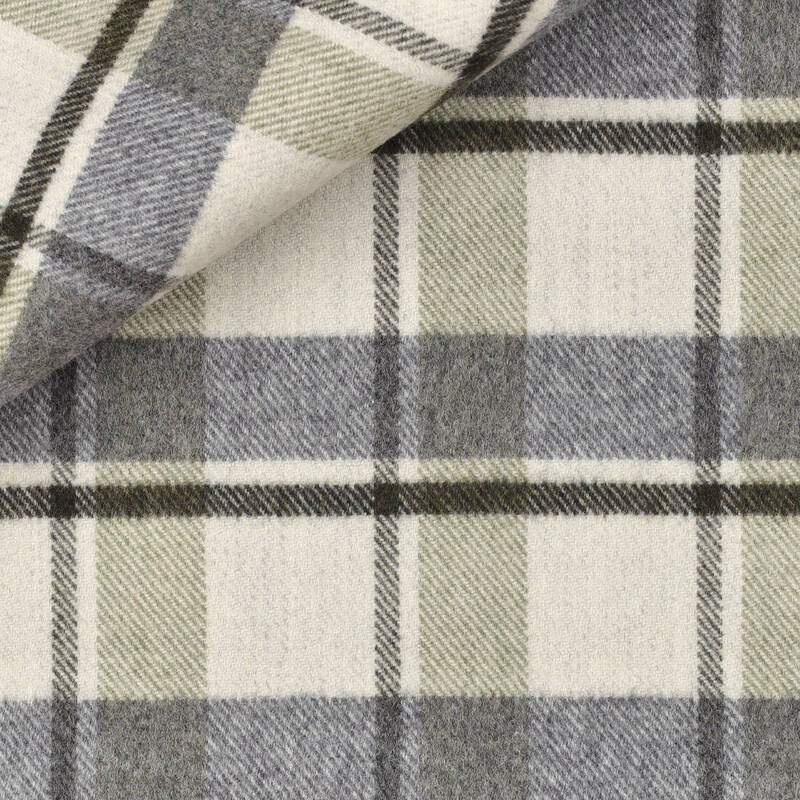Twill Check Pattern Green Beige