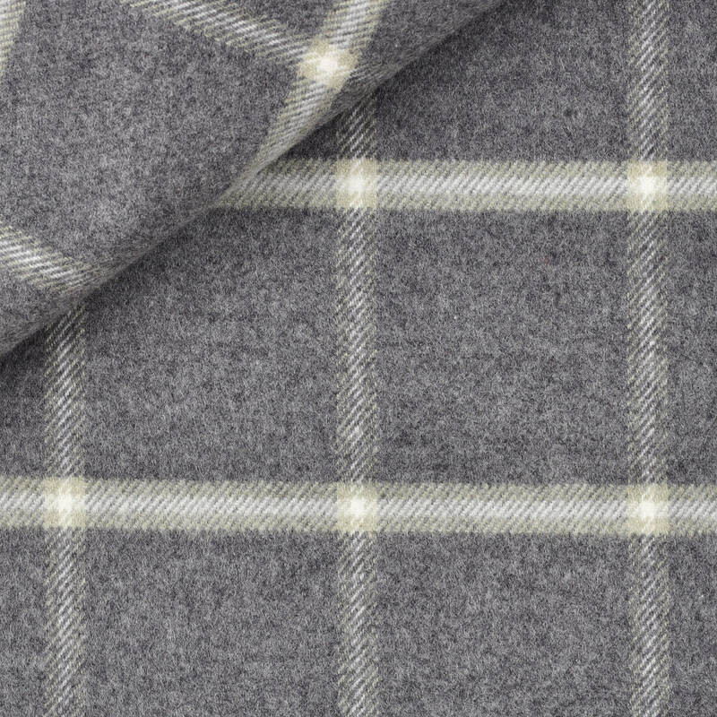 Twill Check Pattern Grey Beige